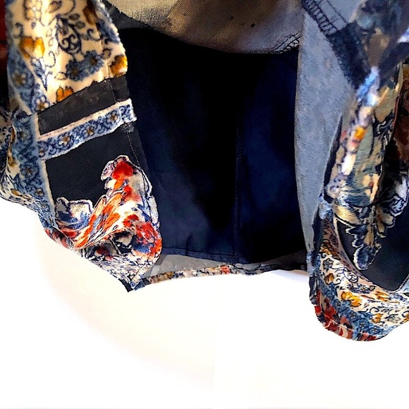 FATE by LFD Velvet Flutter Sleeve Floral Dress Size Medium - Picture 4 of 10